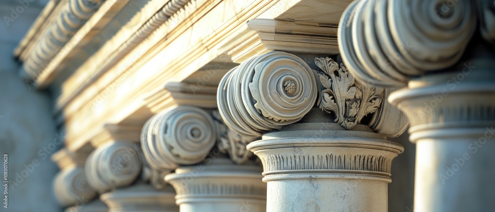 Poster abstract classical architectural structure