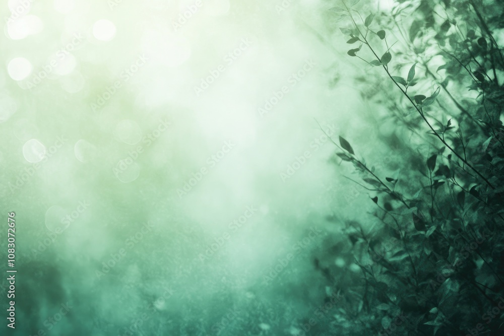 Aufkleber abstract blurry background with a green tint perfect for adding text or creating a visually appealin