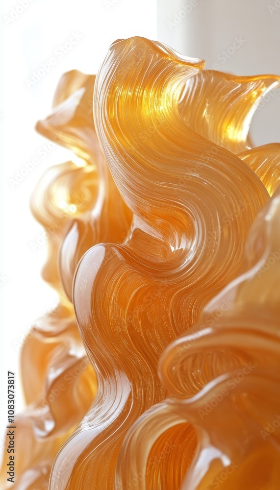 Poster abstract forms of orange gel a visually compelling image with shallow depth of field.