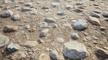 Close up view of a textured surface featuring gravel rocks pebbles and stones creating a realistic graphic backdrop