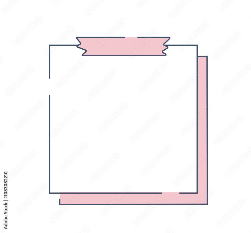 Poster paper notes outline. memo and to do list. office and school supplies and stationery. clipboard and d