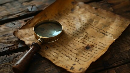 A document with a magnifying glass, indicating inspection or analysis