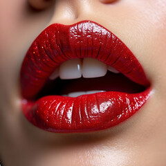Obraz premium mouth and lipstick