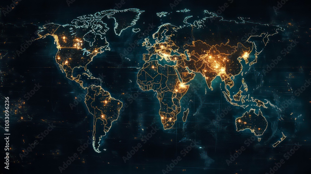Poster communication coverage in telecommunication, focusing on global reach, signal strength, and coverage
