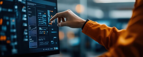 Digital Transformation Supply Chain, A supply chain manager using AI-powered insights on a digital interface to optimize inventory and reduce lead times
