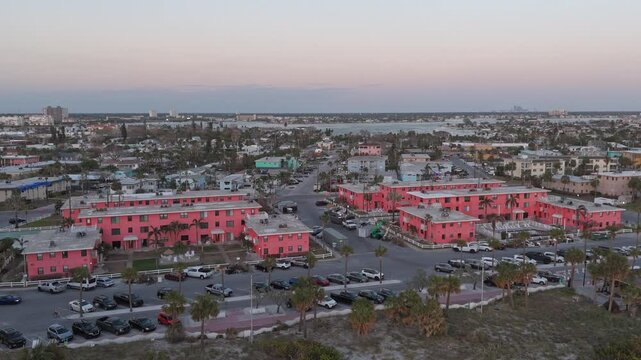 Aerial view over St Pete s Beach in Florida - drone photography