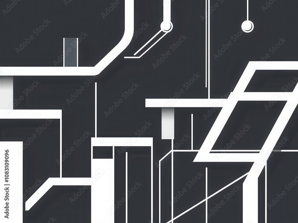 Poster a close-up shot of a modern module building block with sleek and minimalistic design, pattern, modul