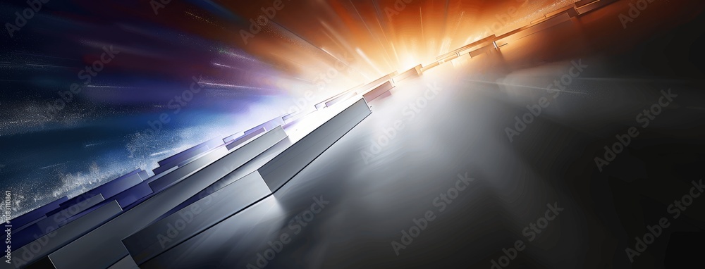Poster modern abstract white background with light rays and gradient