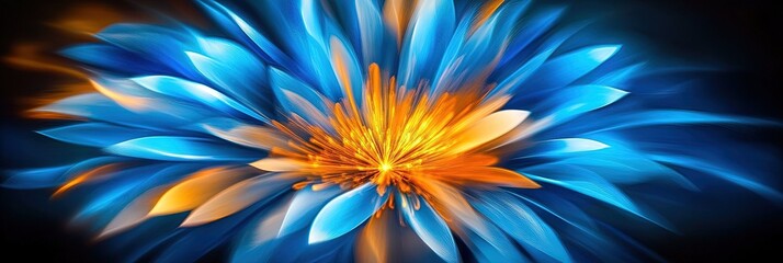 Obraz premium blue and gold abstract design