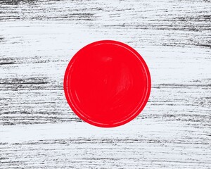 japanese flag background with paint strokes