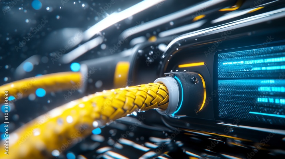Poster exploring the intricacies of futuristic technology in modern engineering systems