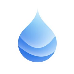 A stylized blue droplet symbolizing water or fluidity.