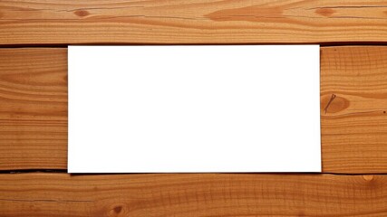 Horizontal greeting card mockup template with blank white card on a rustic wooden table, perfect for showcasing your design or message, message, white, horizontal