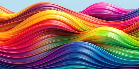 A vibrant abstract design featuring colorful waves that create a mesmerizing illusion of movement and depth