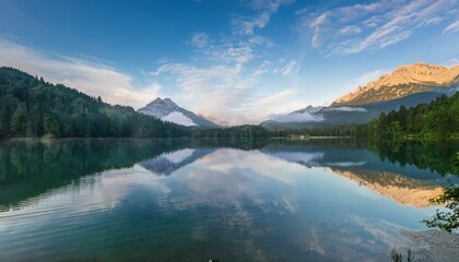 Fototapeta premium Reflect on life�fs journey while gazing at the mountains. 