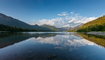 Naklejka premium Experience the harmony between land and water. 