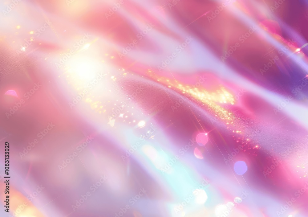 Poster dreamy holographic light background with soft focus and bokeh effect