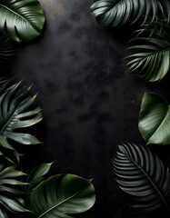 Naklejka premium Luxury Summer Leaves Pattern Creative Background v12