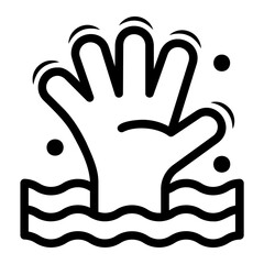 Obraz premium sinking Line Icon