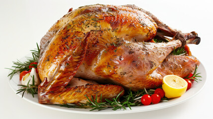 Fototapeta premium roasted chicken with vegetables