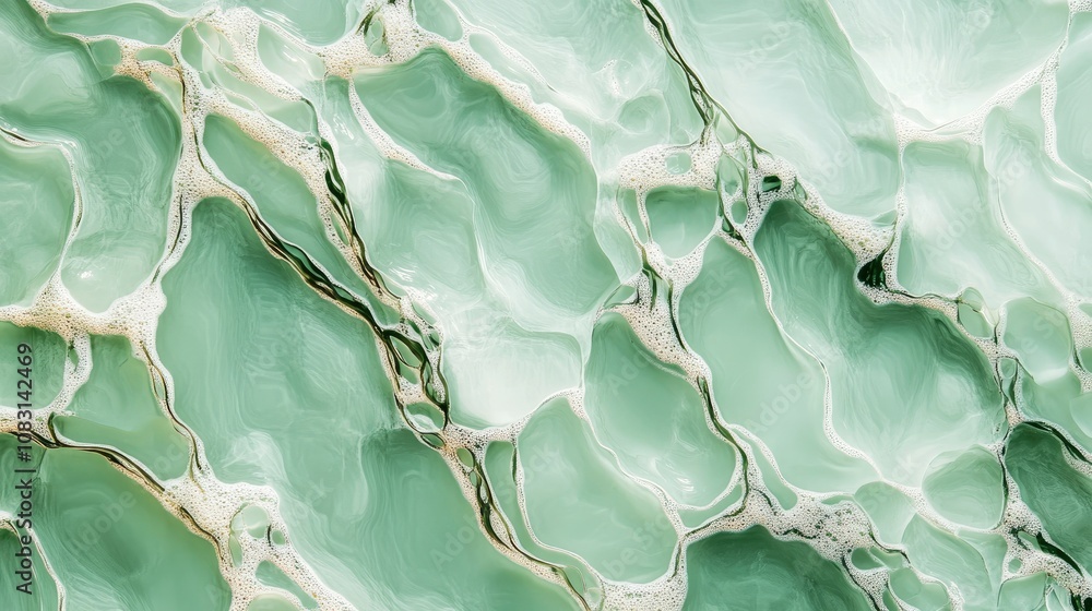 Poster serene calm waters with gentle ripples and soft bubbles in tranquil aquatic harmony perfect for back