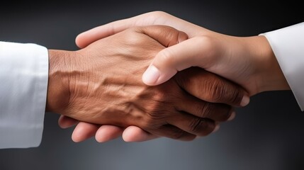 Obraz premium A joyful nurse shares a warm hug with her elderly patient, showcasing compassion and care in an assisted living home.
