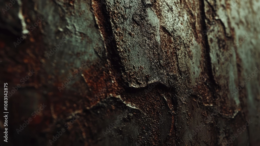 Poster textured abstract background with rich rusty tones and intricate layers, ideal for use in creative d