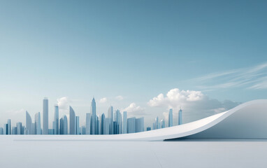 Fototapeta premium Highly developed futuristic technological cityscape 