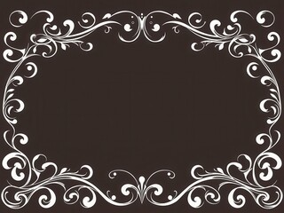 An elegant collection of calligraphic design elements including swirls, flourishes, and decorative borders, borders, creative, script