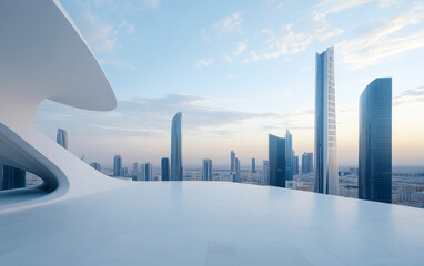 Fototapeta premium Minimalist modern art building space structure