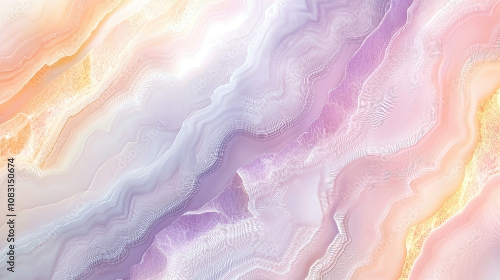 Poster ethereal swirls of soft pastel colors with fluid patterns and dreamy textures for abstract backgroun