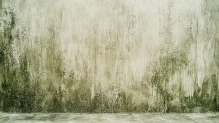 Fototapeta premium Textured Background of a Dilapidated Wall with Faded Green and Cream Layers Ideal for Artistic and Creative Projects or Backdrops
