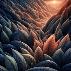 Fototapeta premium Foliage Flow: A Natural Pattern of Texture