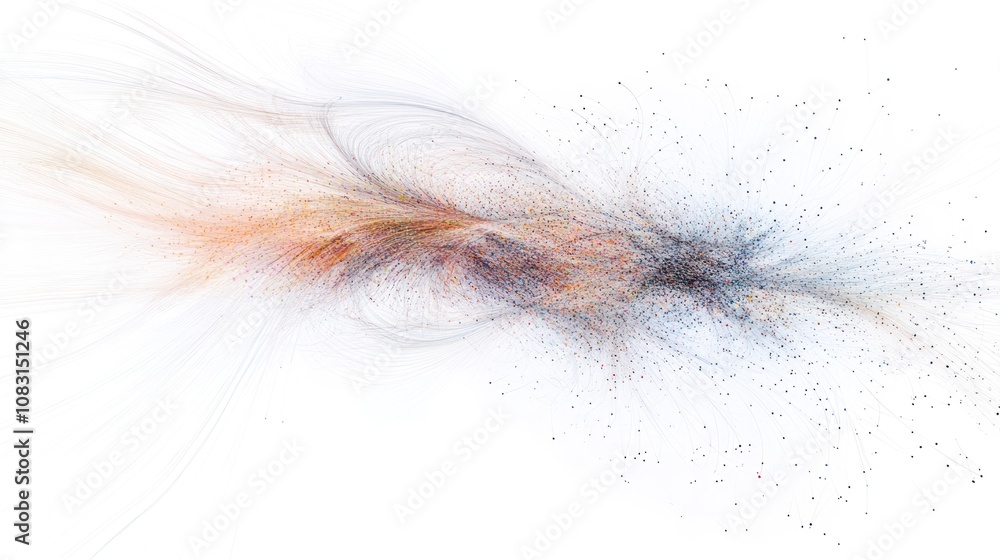 Poster the design features stunning flowing lines and a mix of soft colors that reflect advanced technology