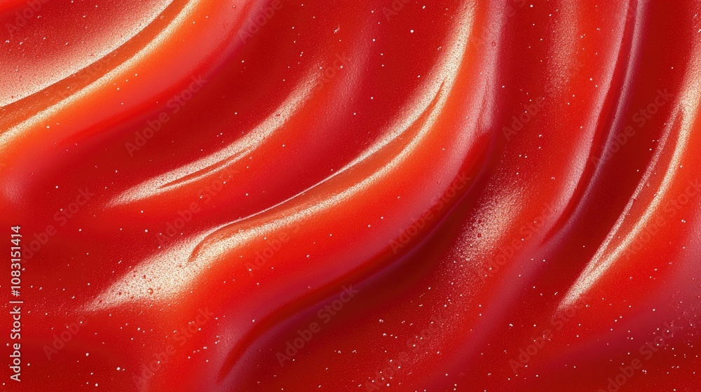 Aufkleber glossy red sauce with smooth flowing texture and shimmering highlights ideal for culinary background