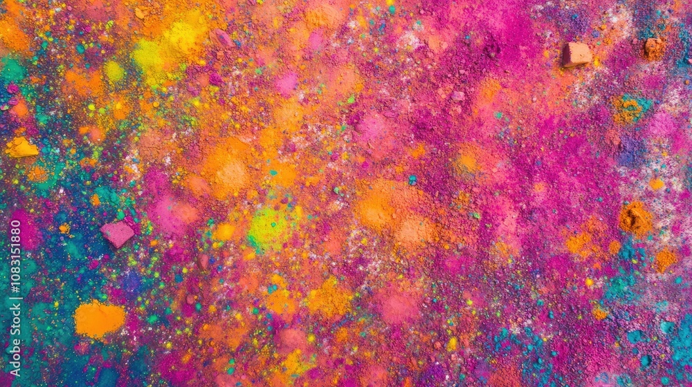 Poster vibrant explosion of colorful powder on a surreal surface creating a stunning abstract background fo