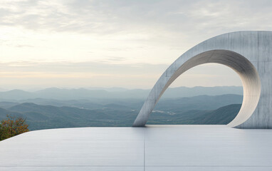 Minimalist modern art building space structure
