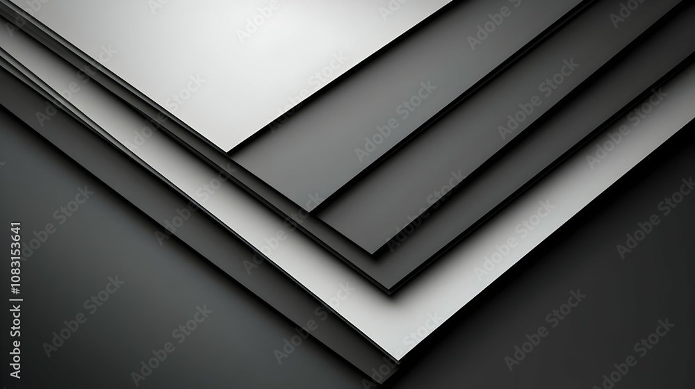 Poster abstract gray and black layered background: geometric shapes intersect to create a modern design, id