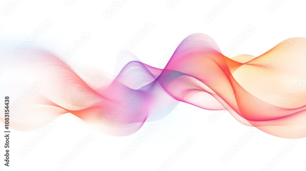 Poster the design features stunning flowing lines and a mix of soft colors that reflect advanced technology