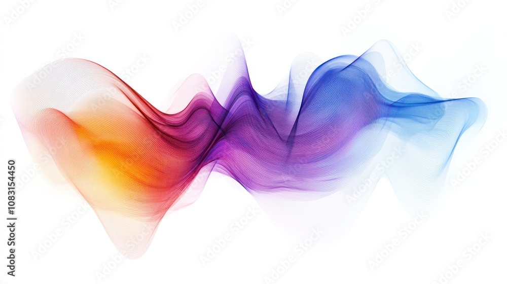 Poster the design features stunning flowing lines and a mix of soft colors that reflect advanced technology