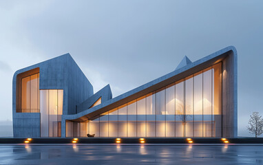 Obraz premium Minimalist modern architecture and spatial structure