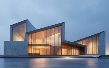 Fototapeta premium Minimalist modern art building space structure