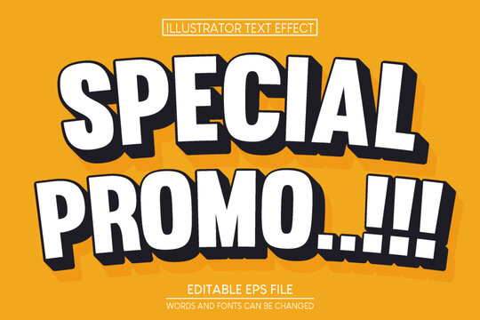 Special Promo text effect editable super and promo customizable font style