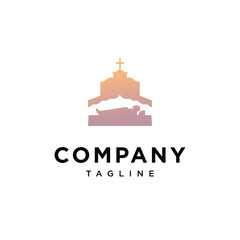 Fototapeta premium Church Death logo icon vector.