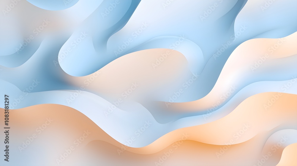Canvas Prints soft blue and beige gradient background design
