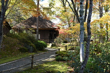 栃木県日光市湯西川の平家の里の秋の風景