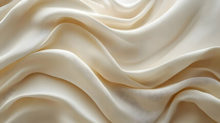 Obraz premium Abstract Texture Background, Draped Beige Fabric with Smooth, Soft, and Subtle Waves
