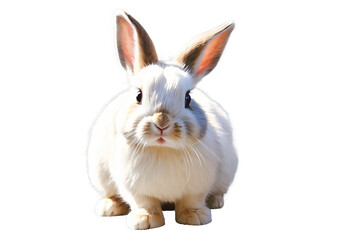 Obraz premium cute bunny painted in watercolor, beautiful bunny illustration, Generative AI