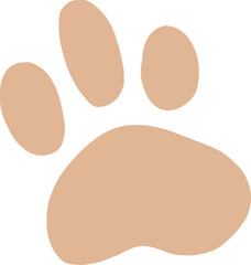 Hand Drawn Doodle Paw Shape