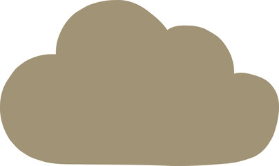 Hand Drawn Doodle Cloud Shape
